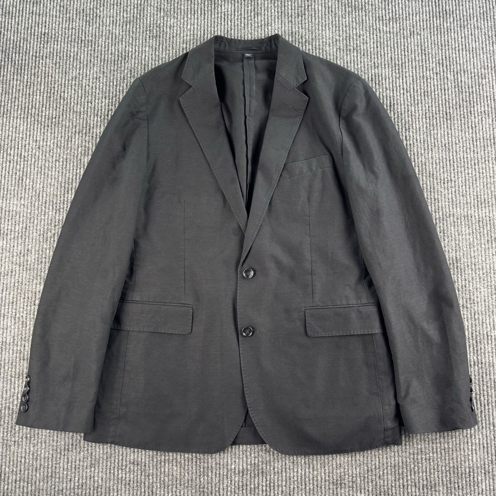 NWT J Crew Ludlow Sport Coat 41R  Black Linen Solid Designer Baird McNutt Irish